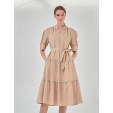 이앤씨 EnC 베이지 시어서커 벨트 원피스 ENOW32511A