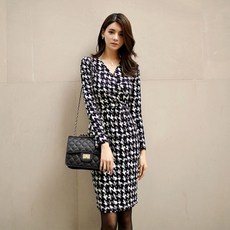 원피스 봄 가을 룩 여성의류 보여 성숙 섹시 몸 힙랩 점프슈트