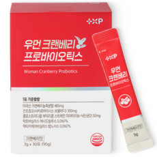 크랜베리 유산균 질염 방광염 요로 건강 질 유산균 성인 청소년 임산부 출산후 관리, 1개, 30회분