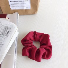 Jun.01 5번 컬러 곱창 돼지 대장 헤어밴드 심플 헤어밴드 女넷 빨간 묶음 머리 고무줄 머리 장식Z