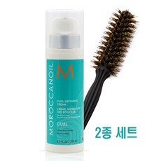 모로칸 오일 컬 디파이닝 크림 250ml+롤브러쉬 2종세트 (웨이브/곱슬머리), 250ml