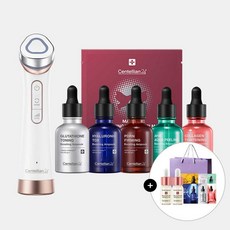 동국제약 센텔리안24 마데카프라임 탱글 샷 뷰티디바이스 1개 +부스팅앰플 30ml(PDRN 히알루론산 글루타치온 아하아쿠아 콜라겐앰플) 5종 택1 +나비마스크 +샤쉐 6종+ 쇼핑백