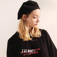 군인베레모 군인모자 육군 진울품 봄여름 여성 슬림 사이즈 에어베레모 블랙 화가 모브레이