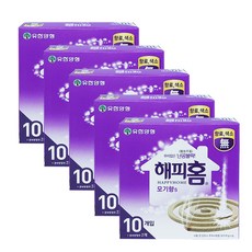 해피홈 모기향 에스 무향료 무색소 10개입 (금속받침대포함), 130g, 5개