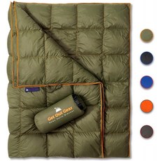Get Out Gear Down Camping Blanket-야외 경량 포장용 650 Fill Power Down 담요 캠핑 하이킹 여행용 해먹 용 소형 방수 및 따, 단일옵션