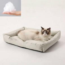 뭉구펫 강아지 고양이 오염방지 보송 쿠션 매트 방석, 1개, 오프화이트