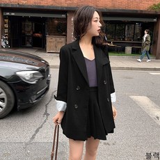 굿데이 컴퍼니 세미 캐주얼 자켓 스커트 정장 수트 세트 투피스 재킷 팬츠 결혼식 면접 빅사이즈 여자정장 여성정장세트 셋업 정장수트 vTZ07