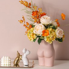 북유럽 도자기 인체 엉덩이 모양 미술 꽃병 꽃꽂이 컨테이너 홈 거실 데스크탑 장식 공예품 장식품