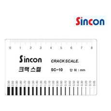 크렉스켈 정밀진행측정기 크랙 스캘 SC1000 틈새게이지 스케일 측정기 1개 SC-10 툴콘 크렉게이지 SC10 측정도구