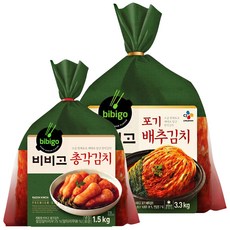 비비고 포기배추김치 3.3kg+비비고 총각김치 1.5kg, 3.3kg, 1세트