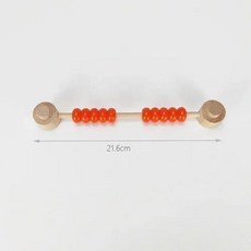 몬테소리 비지 보드 DIY 액세서리 주판 비즈 픽 아기 수제 조기 교육 퍼즐 장난감 재료, [03] Abacus beads Orange