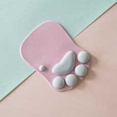 손목 받침 마우스 패드 보호 쿠션 매트 팜레스트 고양이 발바닥, 핑크