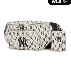 MLB 클래식 모노그램 힙색 NY D.Cream 3AHSM012N-50CRD