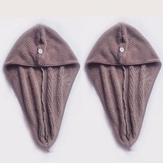 필타올 젖은 머리 말리는 시간 반으로 퀵모닝 헤어 드라이캡 수건, 2개