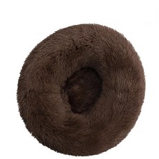 슈퍼 소프트 봉제 고양이 매트 강아지 침대 라운드 쿠션 수면 침, 17.Brown, 1개, E.Diameter 60CM