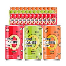 1am 원에이엠 스파클링 제로 캔 210ml, 혼합 36개(애플12+파인애플12+오렌지12), 1세트