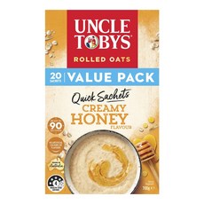 호주 엉클 토비 퀵 크리미 허니 오트 포리지 개별포장 20개입 Uncle Tobys Quick Creamy Honey Oats Porridge, 1개, 700g - 루돌프오트포리지