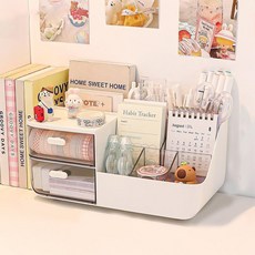 제이로이 수납 칸막이 책상정리함, 1개, 화이트 1개, 화이트