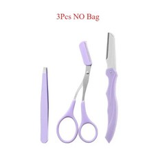 눈썹 트리머 면도기 키트 가위 빗 얼굴 트위저 셰이퍼, 1.3Pcs NO Bag