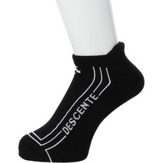 일본 데상트 골프화 Descente DGBXJB01 Mens Socks Ankle Length Antibacterial Deodorizing Foot Support Footsole, 25.0-27.0 cm, BK00 (Black), 1개 - 데상트골프