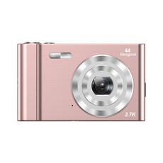 레트로 여행 미니카메라 16x 줌 44mp 디지털 카메라, 16G, 핑크