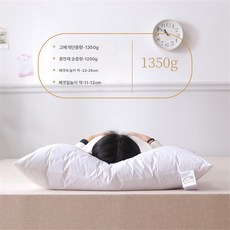 호텔 필로우 프리미엄 공단 순면 베개솜 독일 무균 섬유 사이 구스다운 호텔 베개 풍성