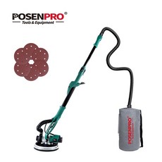 벽 폴리 셔 마른 벽에서 나온 샌더 750W 가변 속도 핸드 헬드 사포 먼지 호스 수집 가방 LED, 850w 215mm, 1개