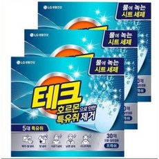 테크 파워시트 호르몬으로 인한 특유취 제거 프레쉬 시트세제, 30매, 3개
