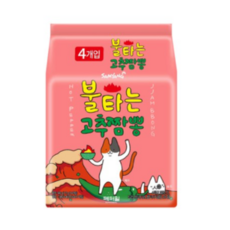 삼양 불타는 고추짬뽕, 115g, 4개