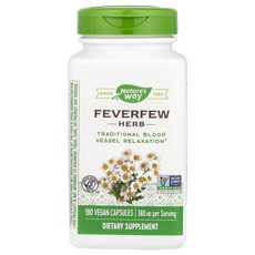 네이쳐스웨이 피버퓨 허브 Feverfew 380mg 180베지캡슐, 1개, 180정