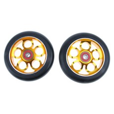JC 스쿠터 바퀴 2 바퀴 면도칼 방위 110mm 교체 부분 금속 핵심 세트, 검은3