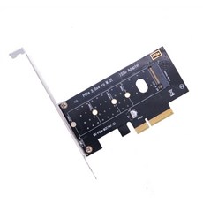 PC용 확장 카드 NVMe M.2 SSDPCIe 3.0x4 SSD 어댑터 브래킷 포함, [01] Black, 1개
