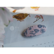 탬버린 (.)minaperhonen방울북 꽃무늬 머리핀, T02-도가와 아키라 CampS협력 꽃무늬 핑크