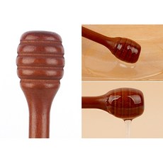 마이드 옻칠 우드 꿀 허니 스푼, 우드브라운, 2개