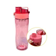 원터치 물병 650ml 손잡이 휴대용 헬스 운동 물통 jpc*2899kf, 핑크, 1개