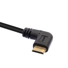 HTC-100 미니 HDMI 호환 케이블 캐논 EOS 60D 5D3 5D2 5D 6D 7D 70D 80D 5DSR 5DS 750D 760D 5D4 카메라용, 02 Left, 1개