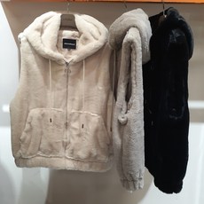 밍크후드베스트