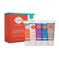 Lume Deodorant Underarms & Private Parts 루메 내추럴 데오드란트 언더암 프라이빗 파츠 0.75oz(110g) 5팩, 110g, 5개
