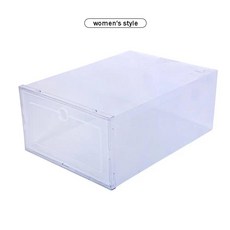 쌓을 수 있는 상자 신발 정리함 서랍 케이스 다양한 의 접이식 투명 남녀공용, 02, 1개