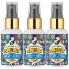 스멜리(SMELLY) 화장실용 탈취제 방향제 토일렛퍼퓸 프레쉬시트론 55ml, 3개
