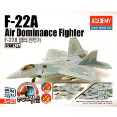아카데미 프라모델 4D퍼즐 02 F-22A 랩터전투기, 1개