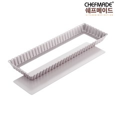 쉐프메이드 논스틱 직사각형 파이팬 파이틀 타르트팬 [분리형] (36.1x11.9cm), 1개