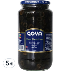 고야 슬라이스드 블랙 올리브, 900g, 5개