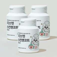 리브펫 스킨앤코트 2.0 강아지 고양이 피부 영양제 60g, 3개, 피부/피모 - 리브펫