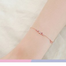클루 할인!!! 사랑스런** 나비 로즈골드 실버팔찌 CLBR18301MP