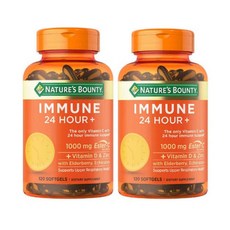 네이처스바운티 이뮨 24시간 플러스 120정 2병 / Nature's Bounty Immune 24 Hour 120ct 2 bottle Exp. 2024/05, 2개