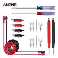 만능 ANENG 배선테스터기기 테스트 클립 미터 프로브 다기능 조합 라인 스크루 드라이버 액세서리 니들 핀 디지털 멀티 리드 멀티미터 바늘 디스플레이 보드 펜 키트 전압계 테스터기, 1개