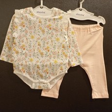압소바 세일~긴팔바디슈트+바지세트~찬바람부는 가을부턴 바지까지 입혀주세야죠~러블리 꽃무늬가 더욱 사랑스럽답니다~신축성좋은 원단이라 아가들도 편안해요~가을에서 겨울 봄까지