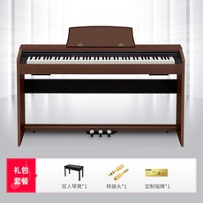 디지털피아노 PX770전기피아노 88건 프로페셔널 피아노 성인 가정용 스마트 전자, T02-뉴색상(PX-770브라운+더블 거문고의자+변환잭)