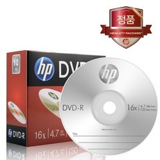 HP DVD-R 16X 10개입 슬림 4.7GB 120min-갑(10개입), 상세페이지 참조, 1개